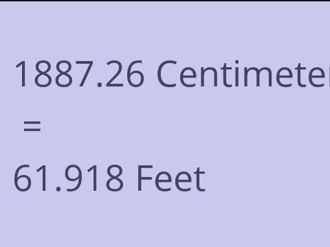 1887.26 CM TO FEET