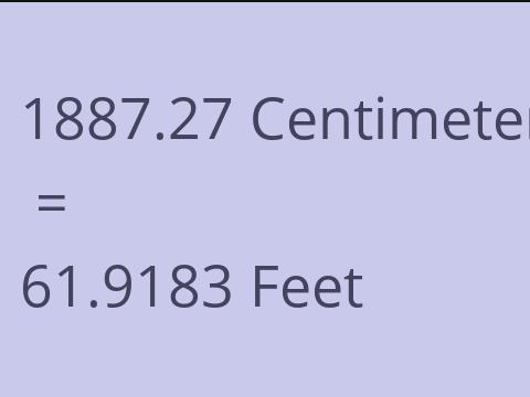 1887.27 CM TO FEET