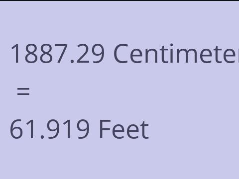 1887.29 CM TO FEET