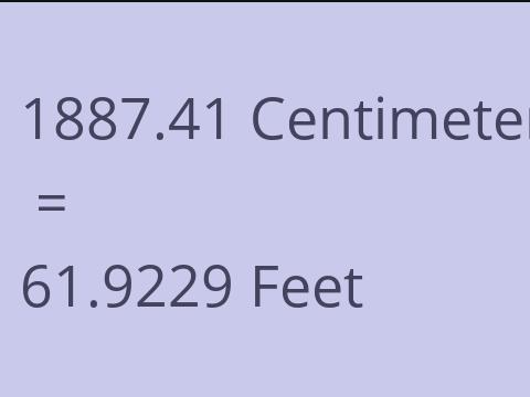 1887.41 CM TO FEET