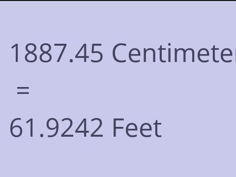 1887.45 CM TO FEET