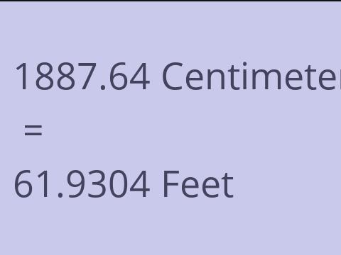 1887.64 CM TO FEET