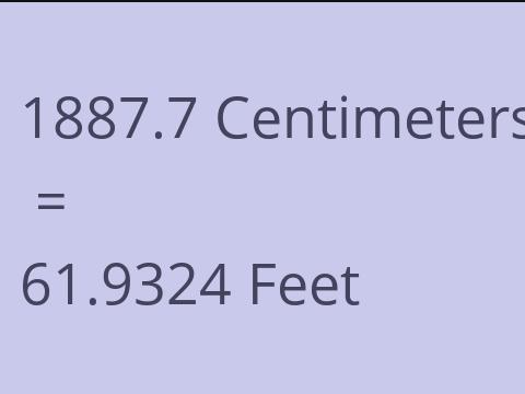 1887.7 CM TO FEET