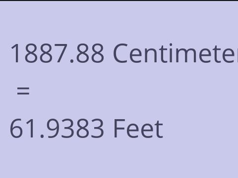 1887.88 CM TO FEET