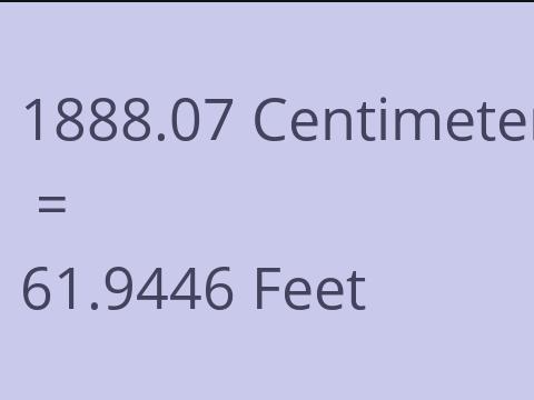 1888.07 CM TO FEET