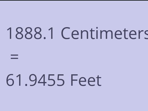 1888.1 CM TO FEET