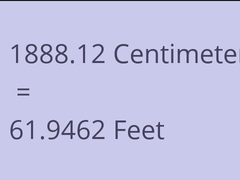 1888.12 CM TO FEET