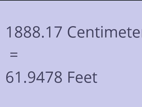 1888.17 CM TO FEET