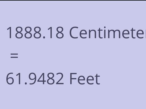 1888.18 CM TO FEET