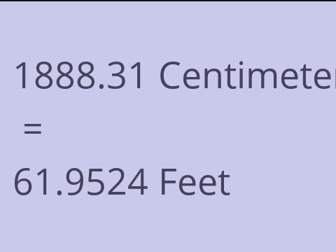 1888.31 CM TO FEET