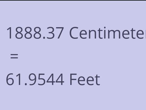 1888.37 CM TO FEET