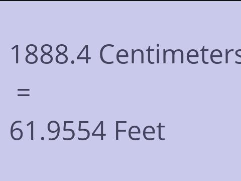 1888.4 CM TO FEET