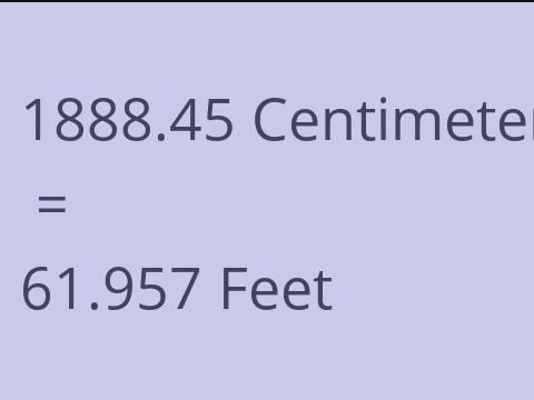 1888.45 CM TO FEET