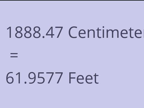 1888.47 CM TO FEET