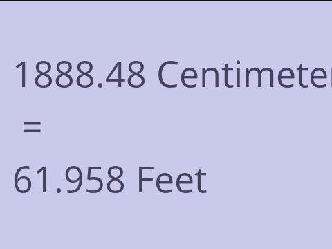 1888.48 CM TO FEET