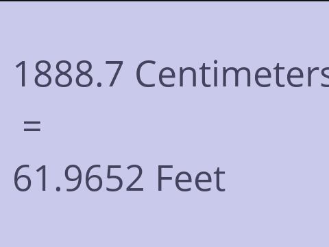 1888.7 CM TO FEET