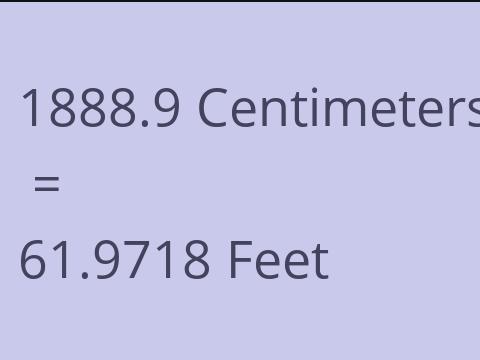 1888.9 CM TO FEET