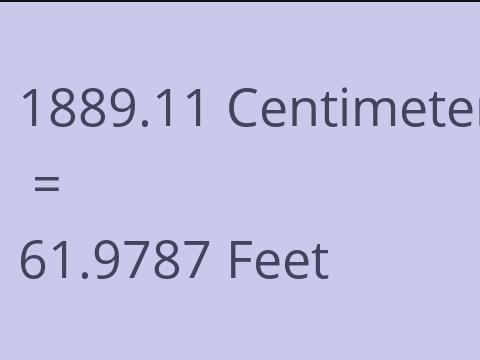 1889.11 CM TO FEET