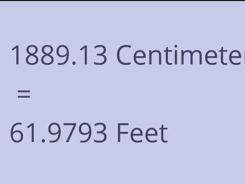 1889.13 CM TO FEET