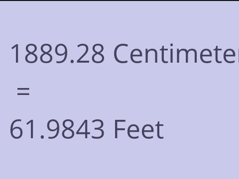 1889.28 CM TO FEET