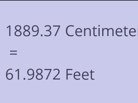 1889.37 CM TO FEET