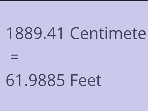 1889.41 CM TO FEET