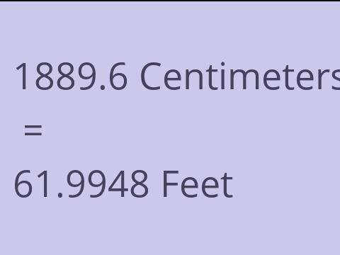 1889.6 CM TO FEET