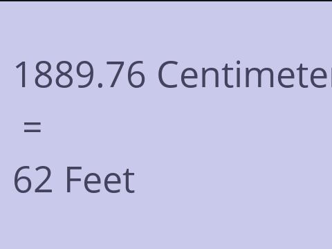 1889.76 CM TO FEET