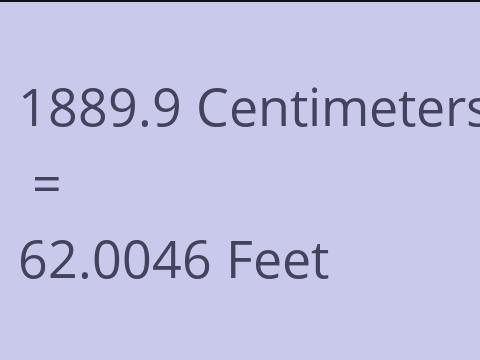 1889.9 CM TO FEET