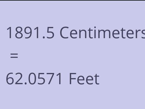 1891.5 CM TO FEET