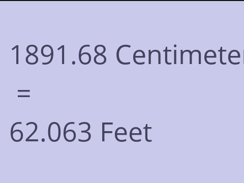 1891.68 CM TO FEET