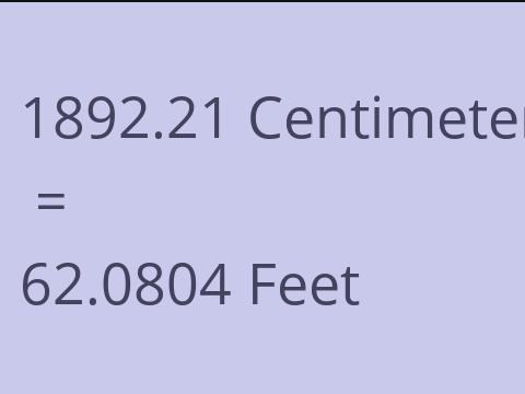 1892.21 CM TO FEET