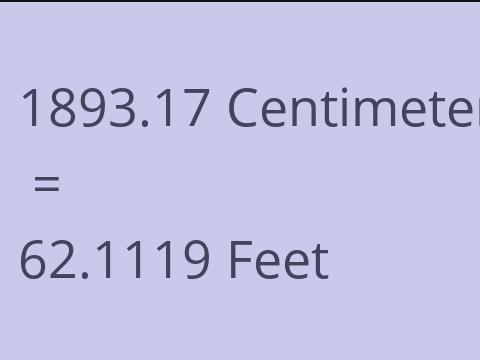 1893.17 CM TO FEET