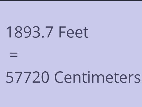 1893.7 FEET TO CM