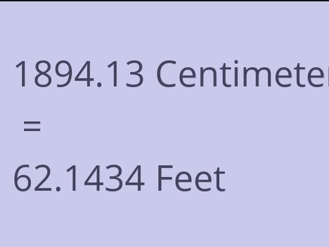 1894.13 CM TO FEET