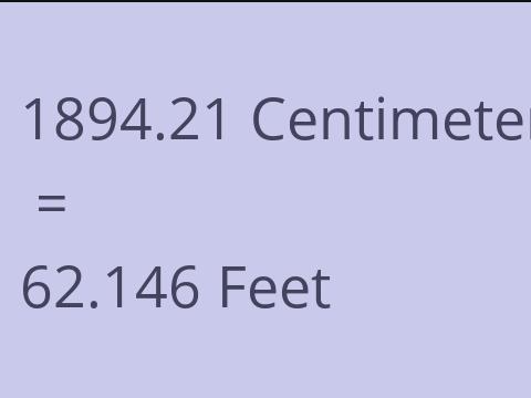 1894.21 CM TO FEET