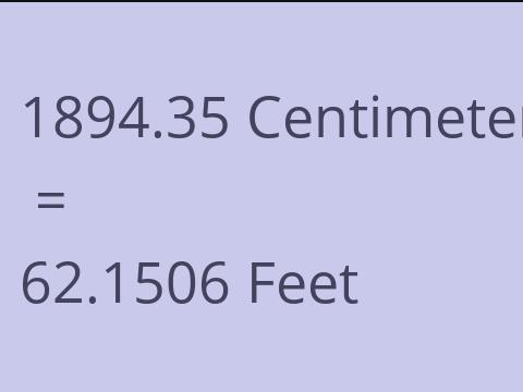 1894.35 CM TO FEET