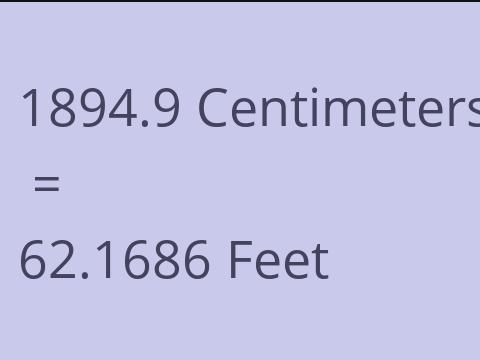 1894.9 CM TO FEET