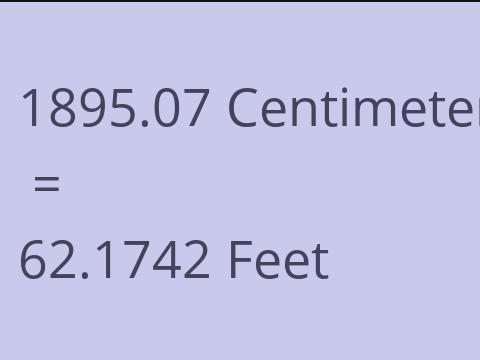 1895.07 CM TO FEET