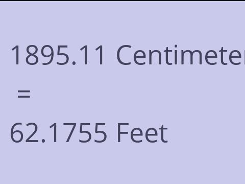 1895.11 CM TO FEET