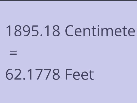 1895.18 CM TO FEET