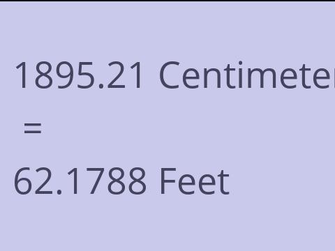 1895.21 CM TO FEET