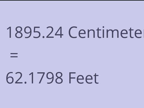 1895.24 CM TO FEET