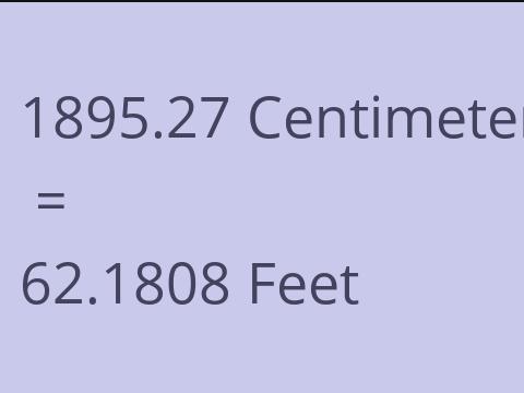 1895.27 CM TO FEET