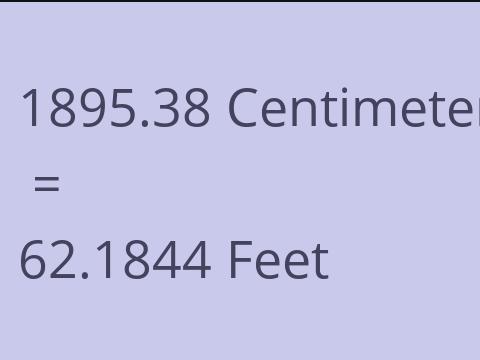 1895.38 CM TO FEET