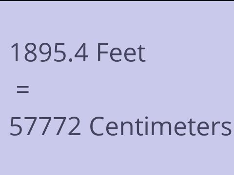 1895.4 FEET TO CM