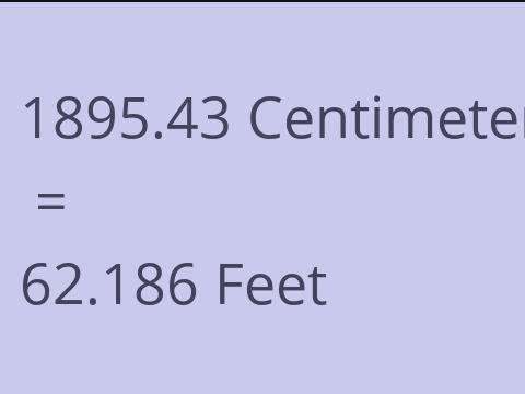 1895.43 CM TO FEET