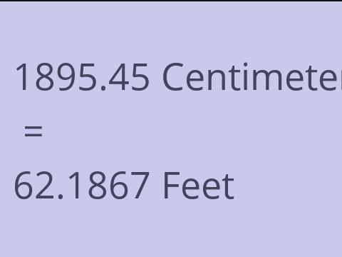 1895.45 CM TO FEET