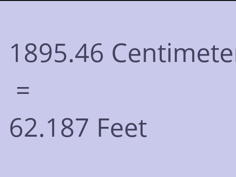 1895.46 CM TO FEET