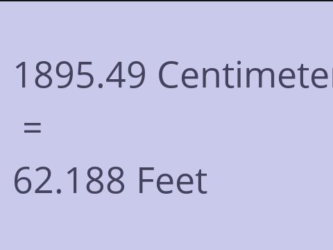 1895.49 CM TO FEET